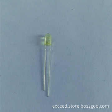 White Color 3mm Water Clear LED Lamp